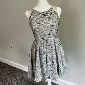 Black and white boutique mini dress